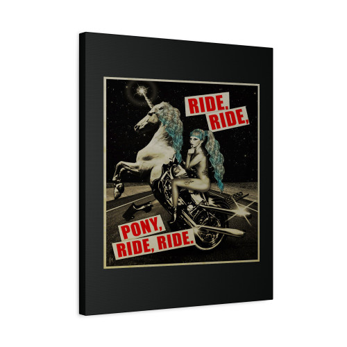 Lady Gaga Pony Rides Pop Artist Canvas Print Poster
