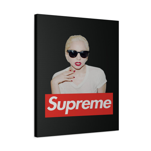 Lady Gaga Red Box Supreme Logo Canvas Print Poster Lady Gaga Red Box Supreme Logo Canvas Print Poster