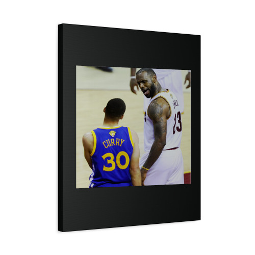 Lebron James Vs Steph Curry Canvas Print Poster
