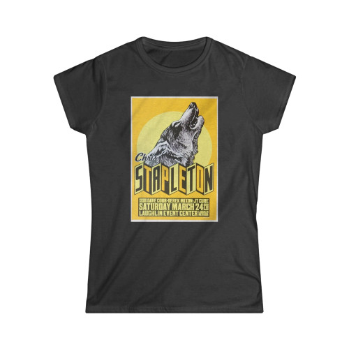 2018 Chris Stapleton Laughlin Silkscreen Concert Poster Women's T-Shirt Tee