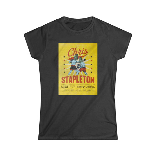 2018 Chris Stapleton Raleigh Silkscreen Concert Poster Women's T-Shirt Tee
