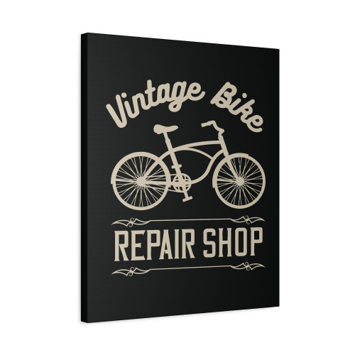Vintage Bike Repair Shop Canvas Print Poster