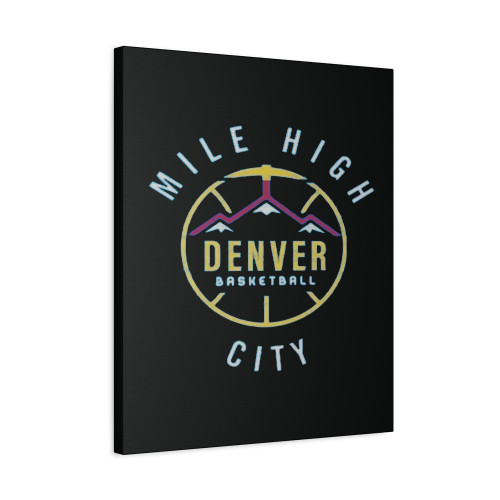 Vintage Denver Basketball Mile Highs City Canvas Print Poster