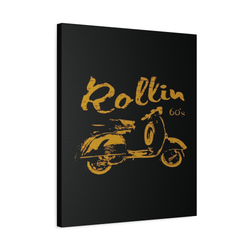 Vintage Hippie Scooter Vespa Canvas Print Poster