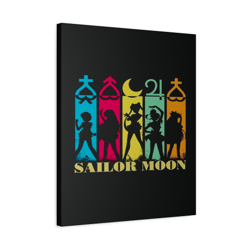 Vintage Sailor Moon All Face Anime Canvas Print Poster