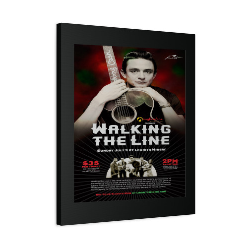 Walking The Line' Johnny Cash Tribute Concert Canvas Print Poster
