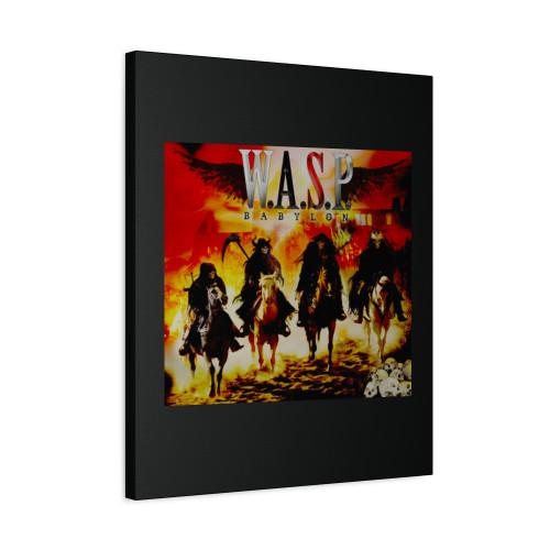 Wasp Metal Rock Band Legend Album Babylon Logo Music Canvas Print Poster