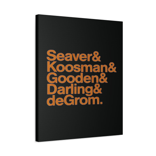 Lmets All Time Pitching Staff Seaver Koosman Gooden Darling Degrom Canvas Print Poster