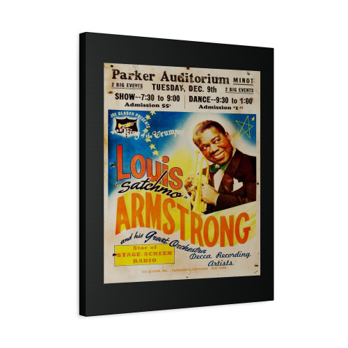 Louis Armstrong Vintage Concert Canvas Print Poster