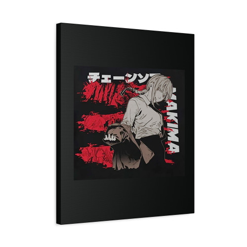 Makima Chain Saw Man Vintage Canvas Print Poster