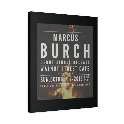 Marcus Burch Debut Single Release Concert Canvas Print Poster