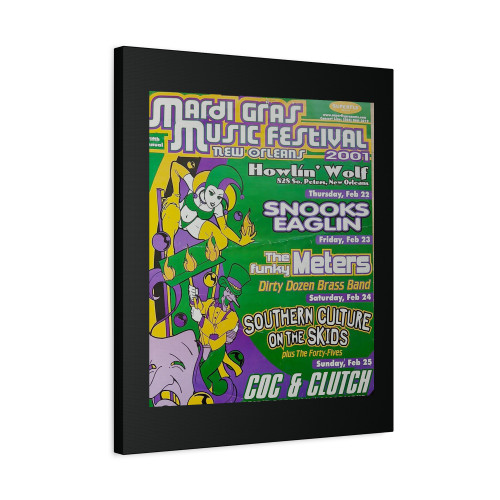 Mardi Gras Music Festival - 2001 Poster New Orleans La Howlin' Wolf Canvas Print Poster