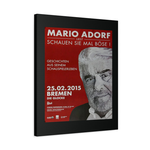 Mario Adorf Geschichten Bremen 2015 Canvas Print Poster