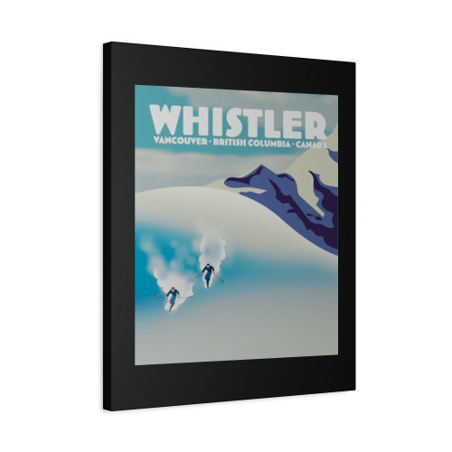 Whistler British Columbia Canada Ski Poster Canvas Print Poster