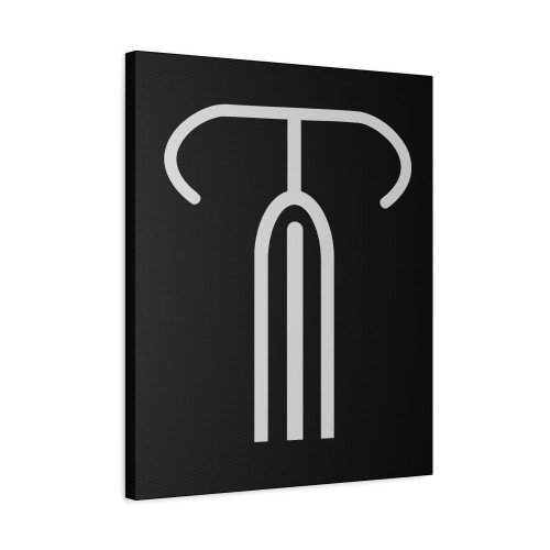 White Bike Graphic Canvas Print Poster