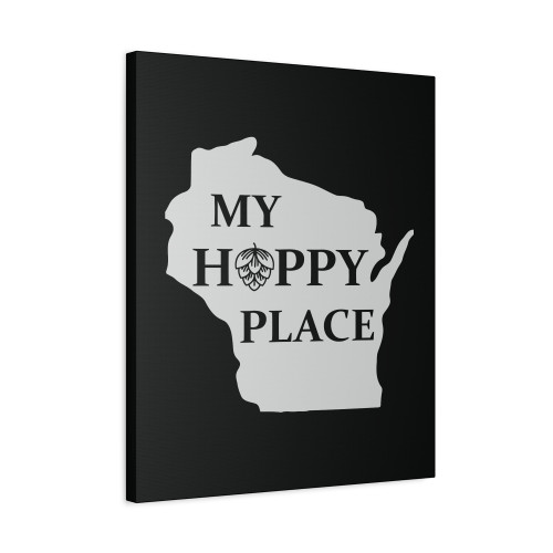 Wisconsin Craft Beer My Hoppy Place Canvas Print Poster