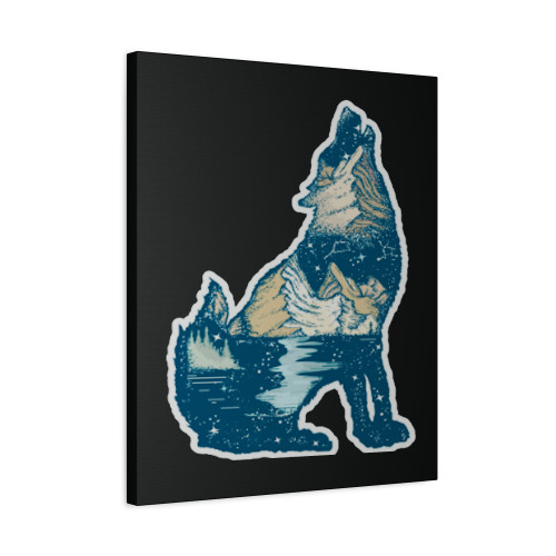 Wolf Tattoo Adventure Canvas Print Poster