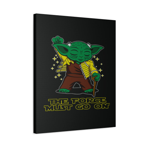 Yoda Freddie Mercury The Force Must Go On Canvas Print Poster