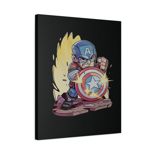 Marvel Captain America Chibi Cute Canvas Print Poster