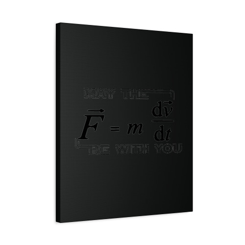 May The Force Be With You Funny Math Canvas Print Poster
