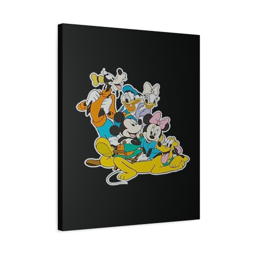 Mickey And Friends Minnie Donald Daisy Goofy Pluto Canvas Print Poster