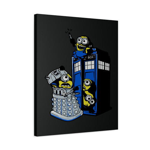 Minion Mischief Tardis Canvas Print Poster