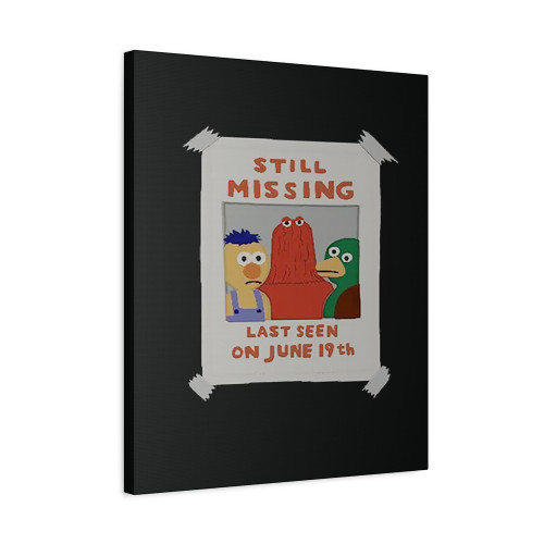 Missing Dont Hug Me I Am Scared Funny Canvas Print Poster