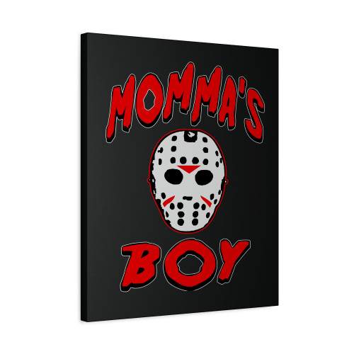 Momma Boy Friday The 13Th Jason Inspired Canvas Print Poster