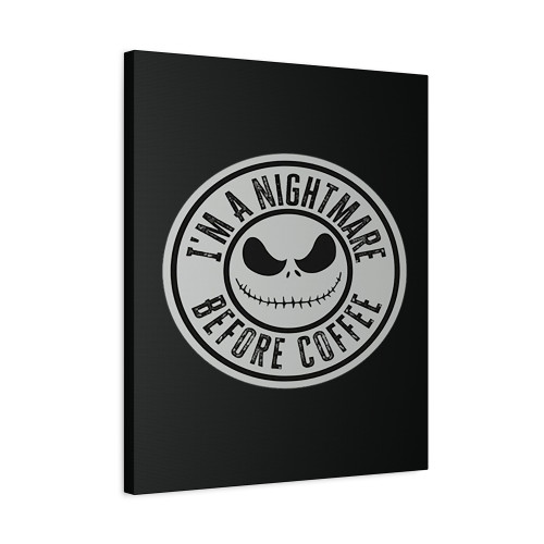 Nightmare Before Coffee Skeleton Nightmare Before Christmas Canvas Print Poster