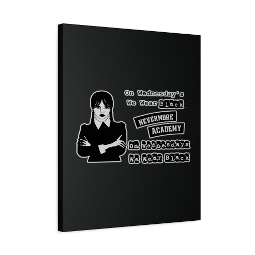 On Wednesday We Wear Black Wednesday Addams Canvas Print Poster