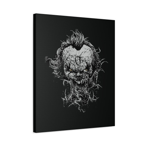 Pennywise It By Stephen King Canvas Print Poster
