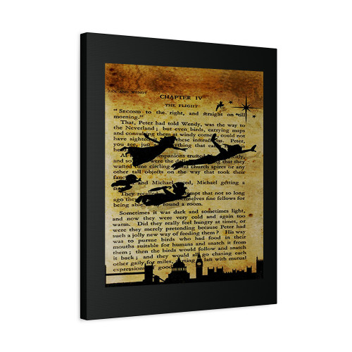 Peter Pan Tinkerbell Book Canvas Print Poster