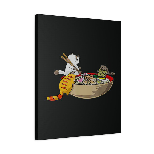 Ramen Cat Neko Anime Canvas Print Poster