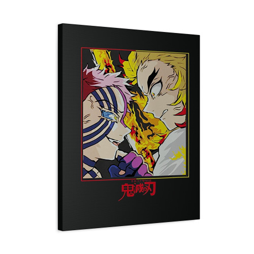 Rengoku Vs Akaza Demon Slayer Kimetsu No Yaiba Canvas Print Poster
