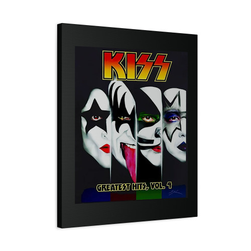 Retro Graphic Kiss Band Rock Heavy Metal Greatest Hits Vol 4 Canvas Print Poster