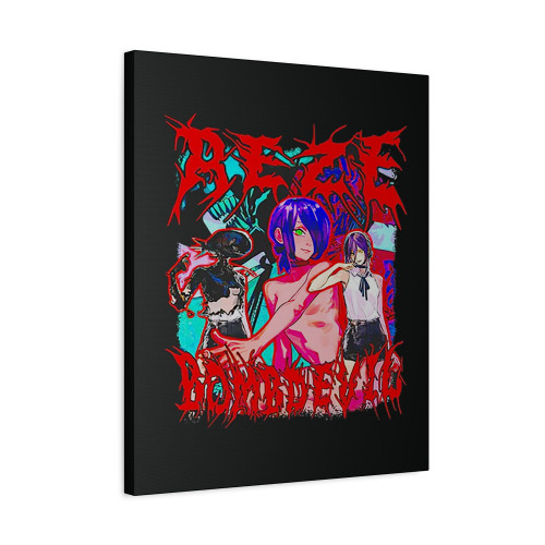 Reze Chainsaw Man Homage Vintage Bomb Devil Chainsaw Man Canvas Print Poster