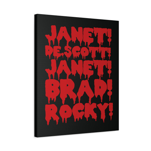 Rocky Horror Janet Brad Dr Scott Frank N Furter Horror Musical Movie Cult Film Canvas Print Poster