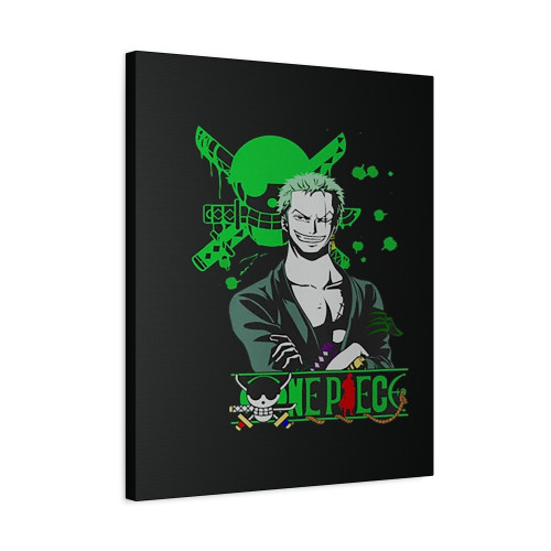 Roro Noa Zoro Green Anime One Piece Canvas Print Poster