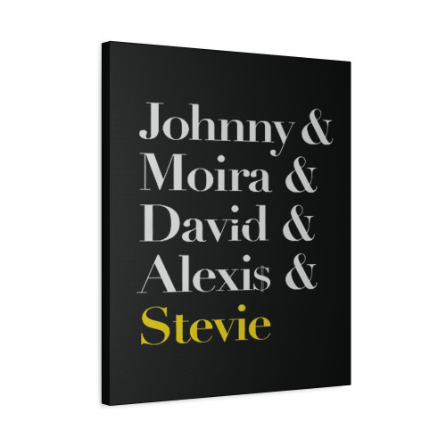 Schitt S Creek Johnny And Moira David Alexis Stevie Canvas Print Poster