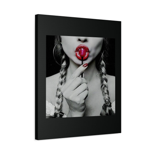 Sexy Lollipop Girl Red Poor Tumblr Fashion Canvas Print Poster