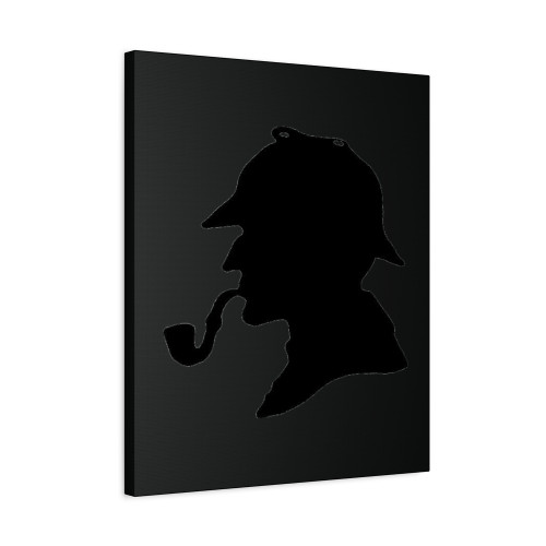 Sherlock Holmes Silhouette Canvas Print Poster