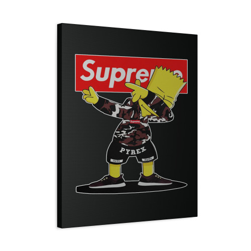 Simpson Dabbing Dance Red Box Logo Canvas Print Poster