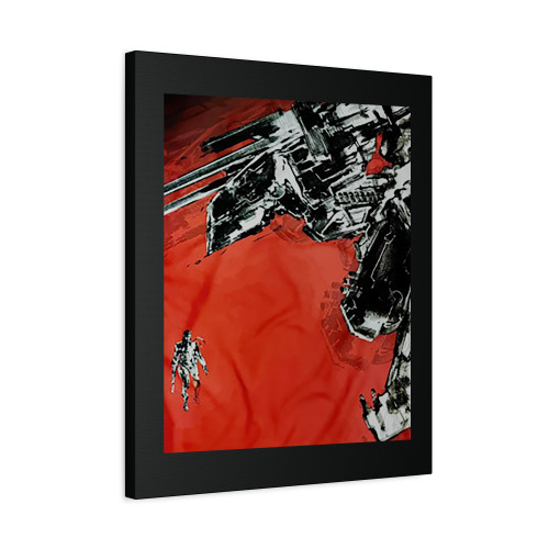 Solid Snake Vs Metal Gear Rex Canvas Print Poster