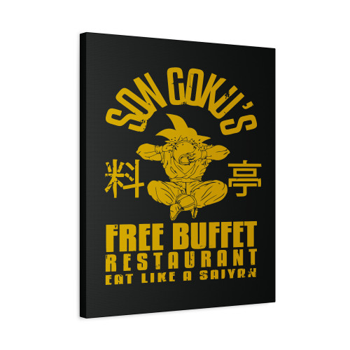 Son Goku Eat Like A Saiyan Canvas Print Poster