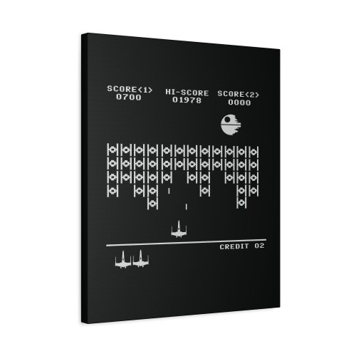 Star Wars Space Invaders Mash Up 80S Canvas Print Poster