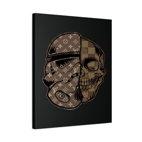 Star Wars Storm Trooper Skull Lv Pattern Canvas Print Poster