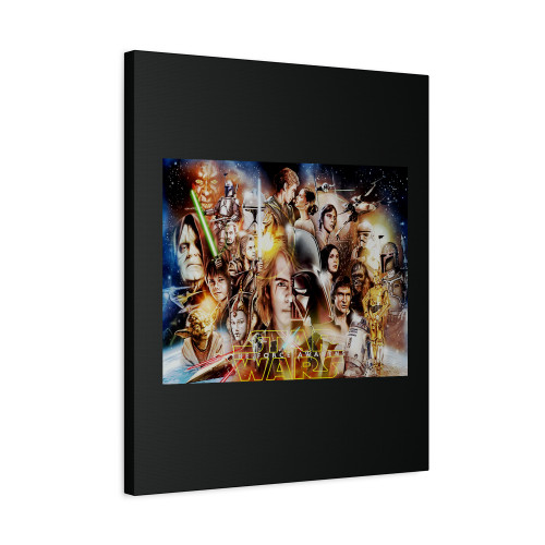 Star Wars The Force Awakens All Characters Canvas Print Poster