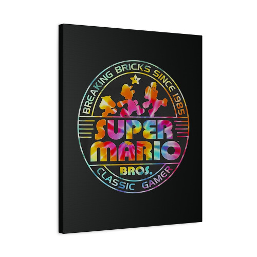Super Mario Gaming Funny Bros Canvas Print Poster