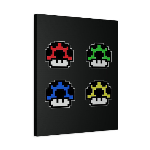 Super Mario Mushroom Canvas Print Poster