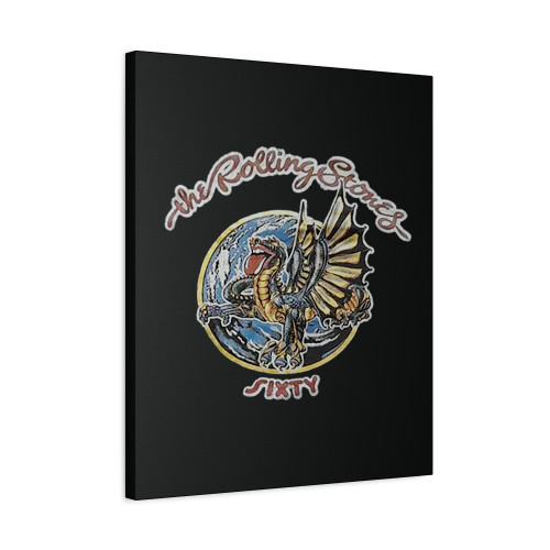 The Rolling Stones Sixty Dragon Globe Official Licensed Design Canvas Print Poster